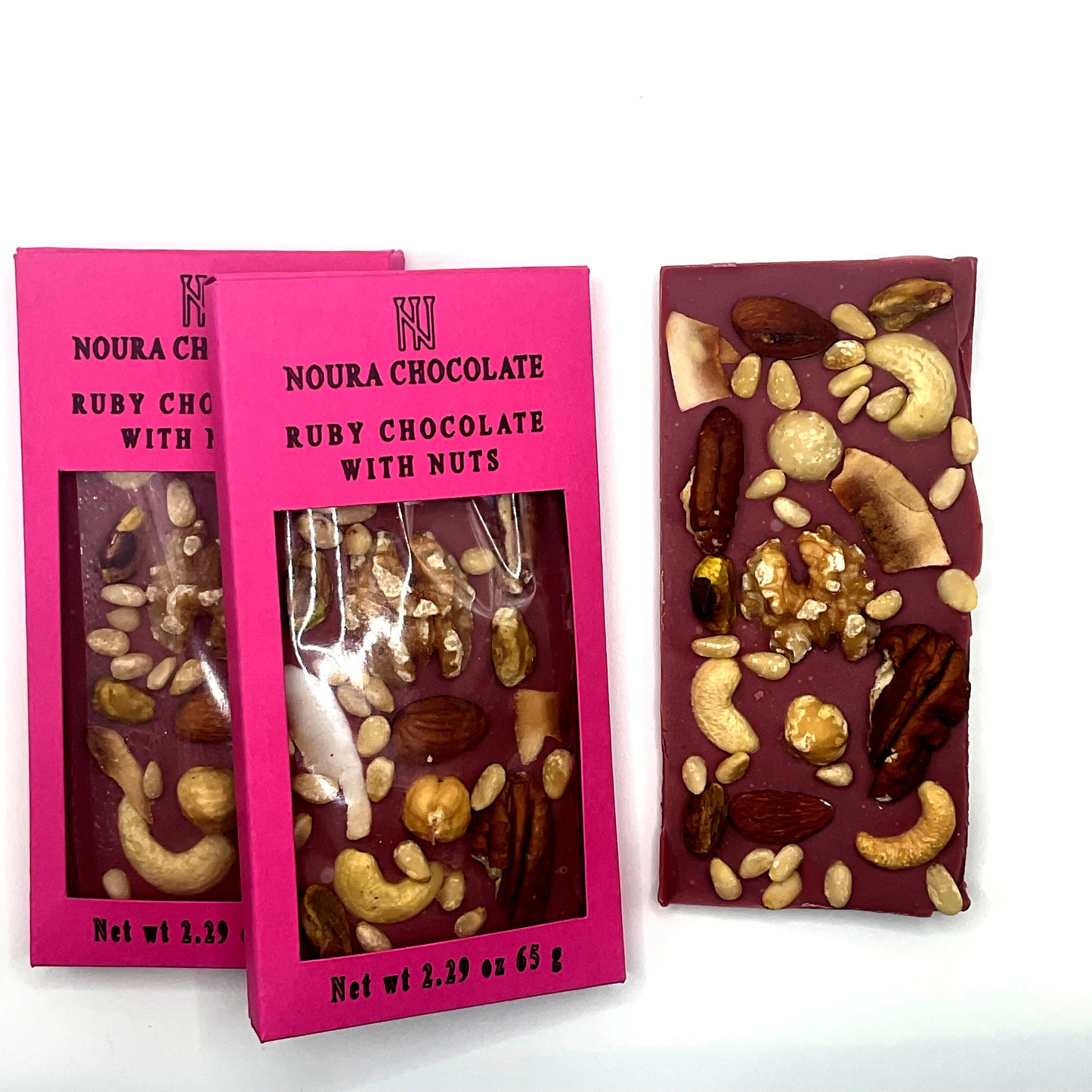 Ruby Chocolate Bar with Nuts