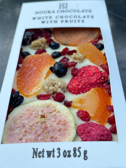White Chocolate Bar with Fruit