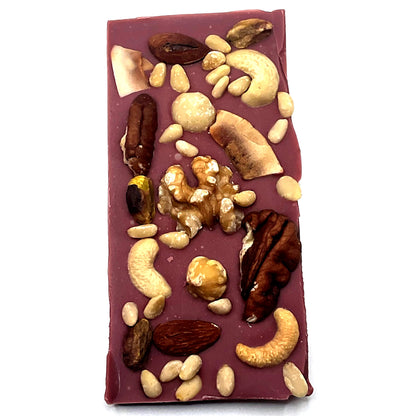 Ruby Chocolate Bar with Nuts