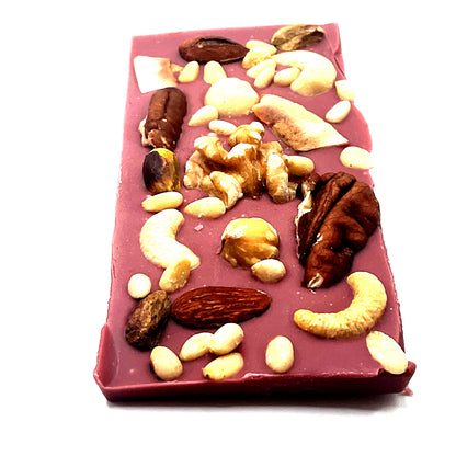 Ruby Chocolate Bar with Nuts